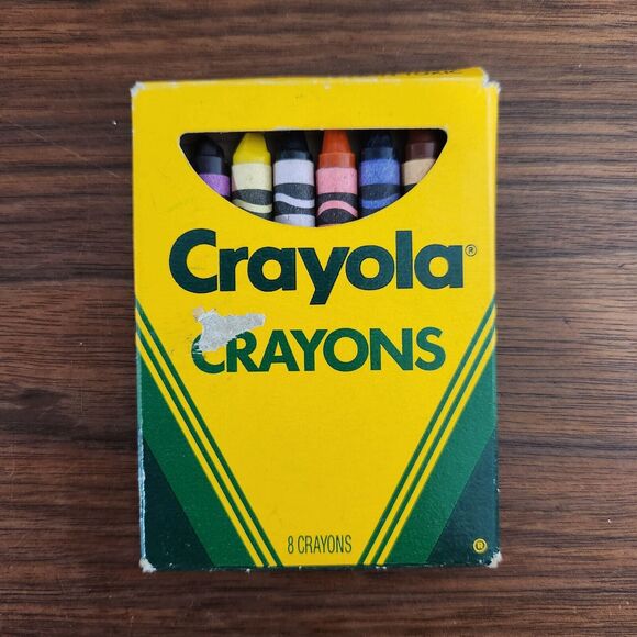 Crayola Crayons Vintage 1990 Binny & Smith 8 Count Lightly Used - Picture 1 of 4